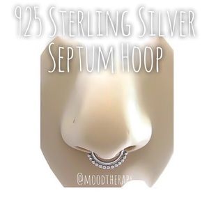 Beaded Indie/Bali Septum Ring Hoop